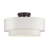 Manorwood 3 Light 18 Inch Wide Semi Flush Mount by Livex - 50306