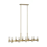 Geneva 10 Light Small Linear Chandelier by Visual Comfort Studio - CC13810