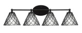 Capri 4 Light Art Glass Vanity Light 31.75 Inch Wide by Toltec - 5914-317585