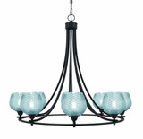 Paramount 8 Light Up Chandelier 28.75 Inch Tall X 32.5 Inch Wide by Toltec - 3408-BN-4602