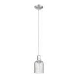 Bridal Veil 1Light Stem Mini Pendant 9.63 Inch X 5 Inch Wide by Innovations - 716-1S-G559-5_P