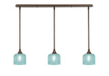 3 Light Stem Hung Linear Pendalier 7.25 x 38.25 Inch by Toltec 36-BN-4612 - 36-BN-4612