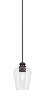 Edge 1 Light Steel Mini Stem Hung Pendant 7.5 Inch Tall by Toltec - 1151-5-7.5