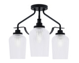 Odyssey 3 Light 15.5 Inch Wide Steel Semi Flush Mount by Toltec - 2607-MB-4250
