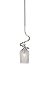 Capri 1 Light Mini Stem Hung Pendant 18 Inch Tall by Toltec - 901-BN-4250