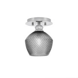 Edge 1 Light 7.75 Inch Length Textured Glass Semi Flush Mount by Toltec - 1160-6-7.75-3