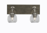 Oxbridge 2 Light Vanity Light 16.25 Inch Length by Toltec - 1772-GPDW-4100