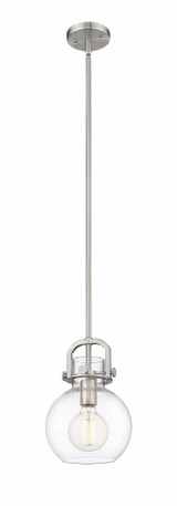 Newton Sphere 1 Light Stem Mini Pendant 11.25 Inch Tall by Innovations - 410-1SS-G410-8