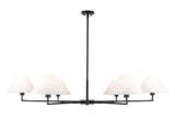 Leila 6 Light Chandelier In Modern Style 10.75 x 63 Inches Wide by Z-Lite - 744-63R