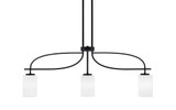 Cavella 3 Light Steel Island Pendant 36.5 Inch Length by Toltec - 3936-MB-300