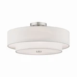 Claremont 4 Light 18 Inch Wide Semi Flush Mount by Livex - 51085