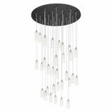 Crown Point 31 Light Cord Hung Pendant 66 Inch Tall by Innovations - 160BK-B-31P-G434-12