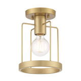 Tafo 1 Light 7 Inch Wide Semi Flush Mount by Designers Fountain - D273M-SF-GM