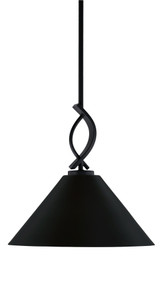 Cavella 1 Light Medium Pendant 13.75 Inch Tall by Toltec - 3901-MB-420-CH
