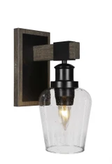 Tacoma 1 Light Steel Wall Sconce 12 Inch Tall by Toltec - 1841-5-12-