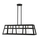 Schofield 3 Light Caged Linear Chandelier by Livex - 49563