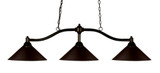 Chance 3 Light Island/Billiard 14 Inches Wide by 13.5 Inches High by Z-Lite - 147BRZ