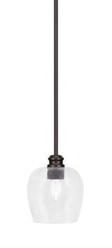 Edge 1 Light Small Stem Hung Pendant 7.5 Inch Tall by Toltec - 1151-6-7.5