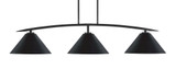 Kurve 3 Light Medium Bar Island Pendant 54.25 Inch Length by Toltec - 3733-GP-420-GP
