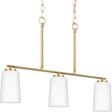 Adley 3 Light Elegant Linear Chandelier by Progress - P400348