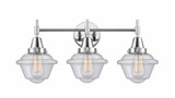Oxford 3 Light Steel Vanity Light 25.5 Inch Wide by Innovations - 447-3W-G53