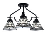 Odyssey 3 Light 17.25 Inch Wide Semi Flush Mount by Toltec - 2607-MB-9105
