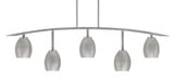 Kurve 5 Light Bar Island Pendant 14.25 Inches Tall by Toltec - 3745-NAB-426-MB