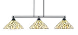 Odyssey 3 Light Large Linear Island Pendant 16 Inch Wide by Toltec - 2633-91