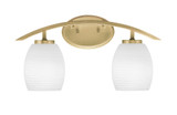 Kurve 2 Light Textured Glass Vanity Light 9.5 Inch Tall by Toltec - 3722-NAB-46