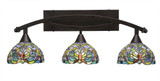 Bow 3 Light Kaleidoscope Vanity Light 29.5 Inch Length by Toltec - 173--1075-295