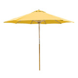 9 Foot Teak Wood Pulley Lift Octagon Market Umbrella by Galtech - 532