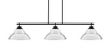 Odyssey 3 Light Linear Island Pendant 52.75 Inch Length by Toltec - 2633-428