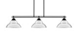 Odyssey 3 Light Linear Island Pendant 52.75 Inch Length by Toltec - 2633-428