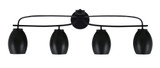 Cavella 4 Light Vanity Light 37 Inch Length by Toltec - 3914-MB-426-CH