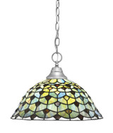 1 Light Art Glass Large Pendant 11.25 Inch Tall by Toltec - 10-996