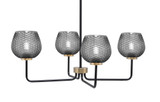 Sandia 4 Light Chandelier 10.5 Inch Tall and 30.25 Inch Wide by Toltec - 6204-105-3025