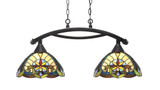 Bow 2 Light Island 14.5 Inch Tall and 32 Inch Length by Toltec - 872-BN-9369