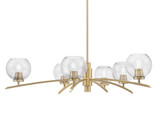 Kurve 6 Light Large Chandelier by Toltec 3746-NAB-4100 - 3746-NAB-4100