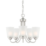 Malone 5 Light Small Chandelier by Designers Fountain - D267M-5CH-BN