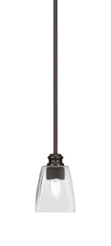 Edge 1 Light Mini Stem Hung Pendant 6.5 Inch Tall by Toltec - 1151-4.5