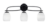 Cavella 3 Light Steel Vanity Light 26.25 Inch Length by Toltec - 3913-MB-4022
