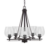 Uptowne 5 Light Medium Chandelier by Toltec 325-DG-4602 - 325-DG-4602
