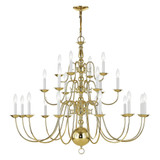 Williamsburgh 22 Light Oversized Chandelier by Livex - 5015