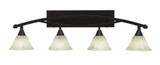 Bow 4 Light Down Vanity Light 39 Inch Length by Toltec - 174-95-1175-39