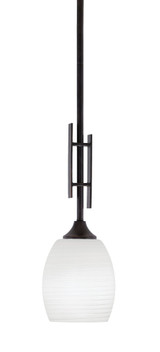 Uptowne 1 Light Mini Stem Hung Pendant 18.25 Inch Tall by Toltec - 320-DG-615