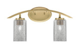 Kurve 2 Light Steel Vanity Light 10.25 Inch Tall by Toltec - 3722-NAB-72