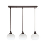 3 Light Stem Hung Linear Pendant 7.25 x 26.75 Inch by Toltec 25-BN-202 - 25-BN-202