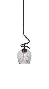 Capri 1 Light Small Stem Hung Pendant 16.5 Inch Tall by Toltec - 901-BN-4810