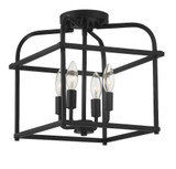 4 Light 12 Inch Wide Semi Flush Mount by Meridian - M60061