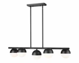 Realm Sphere 5 Light Linear Chandelier 12 Inch Wide By Z-Lite - 7517-5L